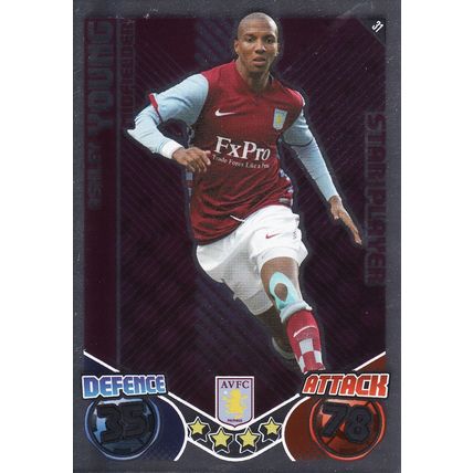 Match Attax 2010/2011 31 Ashley Young Aston Villa Star Player
