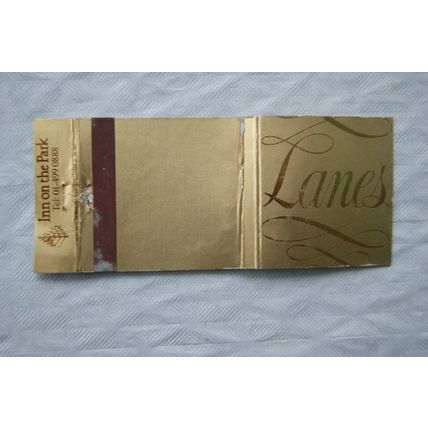 Old Matchbook cover Lanes, Inn on the Park