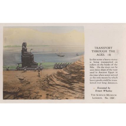 Transport Through The Ages Statue On Nile Egypt Postcard