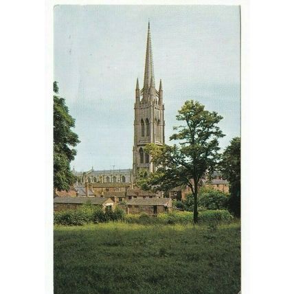 Parish Church Louth Postcard posted 1983 VGC