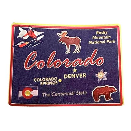 Colorado The Centennial State Foil Fridge Magnet