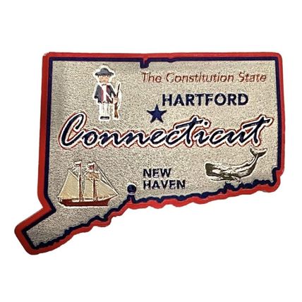 Connecticut The Constitution State Foil Fridge Magnet