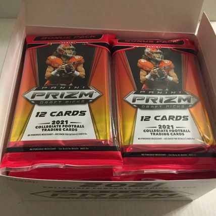 NEW 2021 Panini NFL Prizm Draft Picks Football Trading Cards - 12 Packs