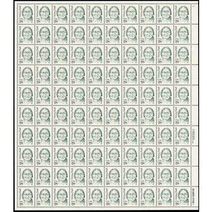 2183, 28¢ Sitting Bull Complete Pane of 100 Stamps CV $120.00 - Stuart Katz