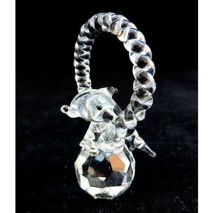 Crystal Glass Miniature Ornament Dolphin