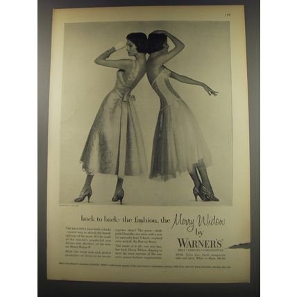 1956 Warner's Merry Widow Corset Ad - Back to the fashion, the Merry Widow