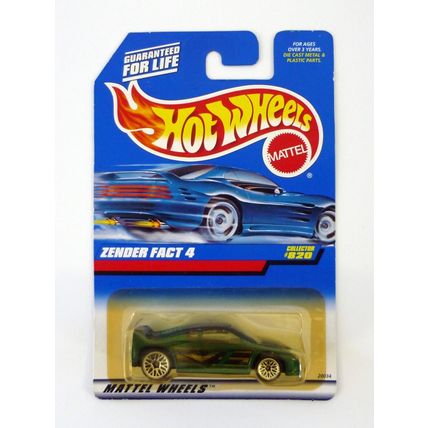 Hot Wheels Zender Fact 4 #820 Green Die-Cast Car 1998