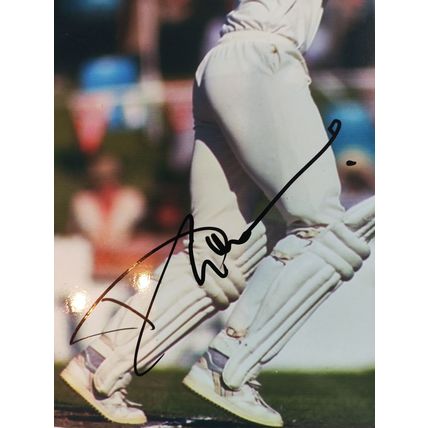 Signed, 8"x10" Photo, David Gower OBE (Cricketer, England Captain) + AFTAL COA