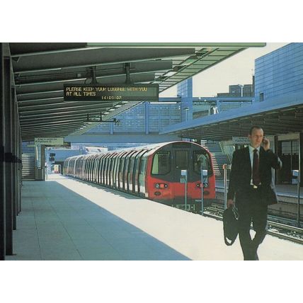 Stratford Tube Train Station in 1997 Jubilee Line Opening Postcard