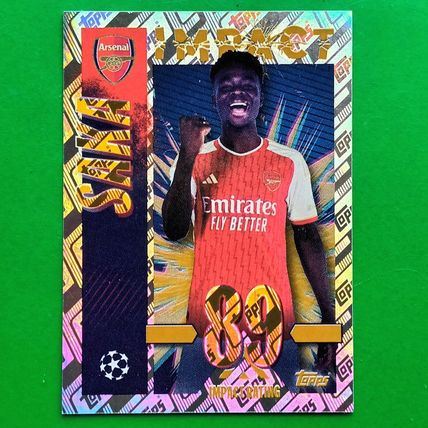 topps Champions League 2023 2024 Sticker 65g Bukayo Saka GOLD Impact
