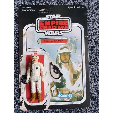 VINTAGE STAR WARS 1980 " ESB REBEL COMMANDER "ORIGINAL CARD & WEAPON UK FREEPOST