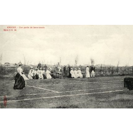 Knocke Lawn Tennis Club Court Belgium Antique Rare Postcard