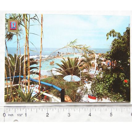 old postcard Puerto de la Cruz, Tenerife - Lido San Telmo Swimming Pool