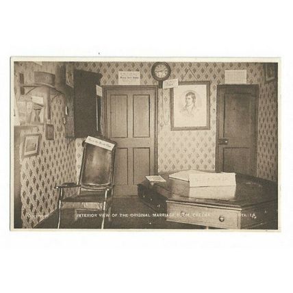 Gretna Green, Interior Of The Original Marriage Room.