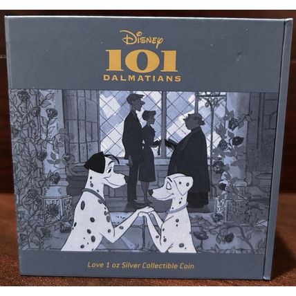 1 Oz Silver Collectible 2022 101 Dalmatians Love Low Mintage Of Only 2000 Made
