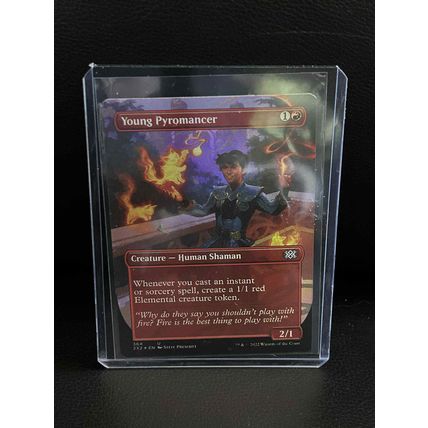Young Pyromancer - Foil - Borderless Double Masters 2022 Magic: the Gathering Tr
