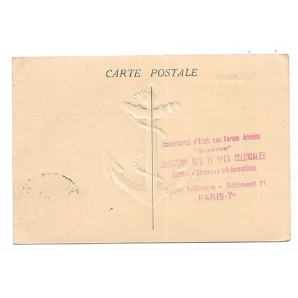 3 postcards French army commemorative Coloniales Leclerc WW2 stamps 1947-1953