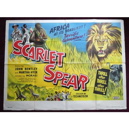 SCARLET SPEAR, The (1953) U.K. Vintage Quad **John Bentley**