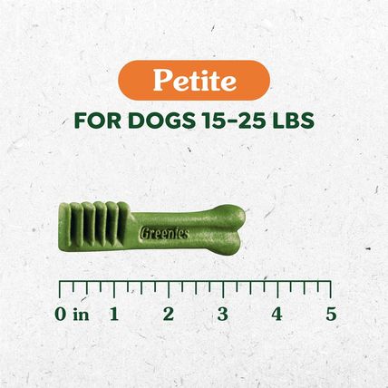 Greenies Original Petite Natural Dental Care Dog Treats, 54 Oz. Pack (90 Treats)