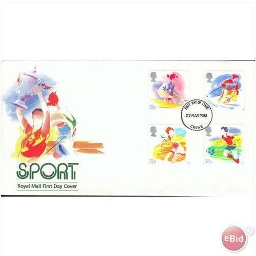 GB FDC 1988 - Sport (mint) Crewe