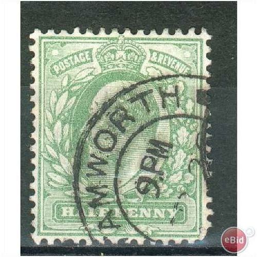 GB stamps 1902-10 -1/2d SG215 Tamworth cancel 2