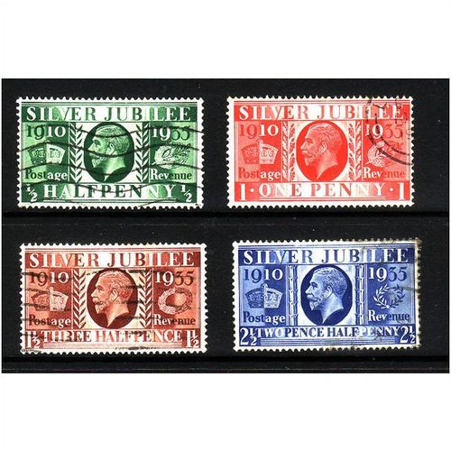 GREAT BRITAIN 1935 SILVER JUBILEE SG453/456 SET 4 VALS FINE USED