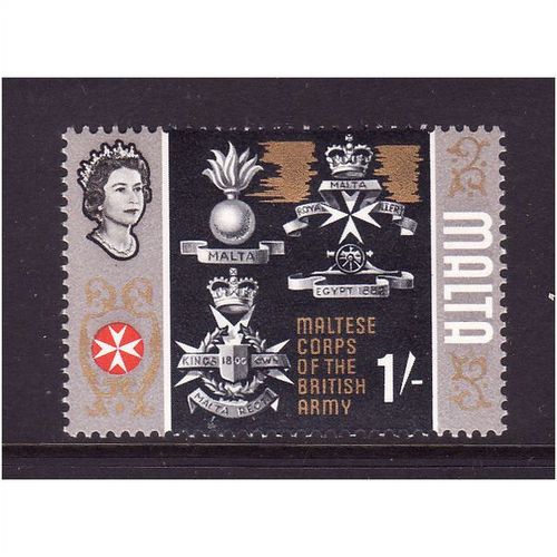 MALTA 1965 1s MALTESE CORPS BRITISH ARMY SG 340 U/M MINT