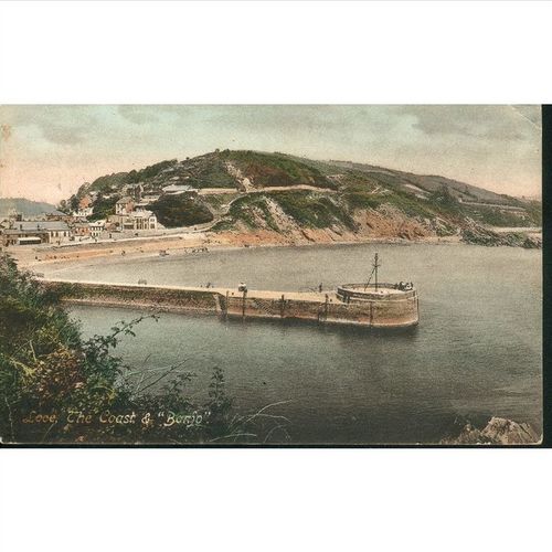 Frith's Antique British Postcard 1907 - Looe, Cornwall, The Coast and "Banjo"