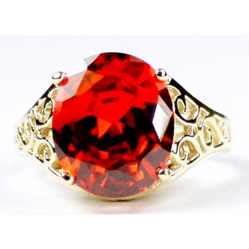 Padparadsha CZ, 10KY Gold Ring, R057