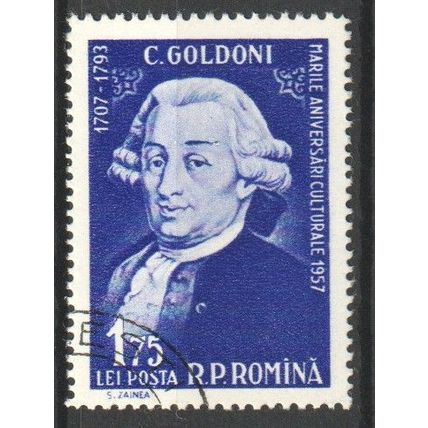 ROMANIA 1958 - Carlo Goldoni - Dramatist - Theatre - Drama - Writer - Arts - CTO
