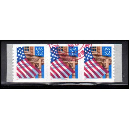 Used 2915A 32c U.S. Flag Over Porch Fine PNC 22222/3 10x10 PA3530