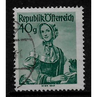 AUSTRIA 1948 PROVINCIAL COSTUMES 40g GREEN WIEN SG 1117 FINE USED#