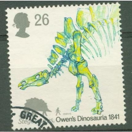 GREAT BRITAIN - 1991 Dinosaurs - 26p Stegosaurus - FU