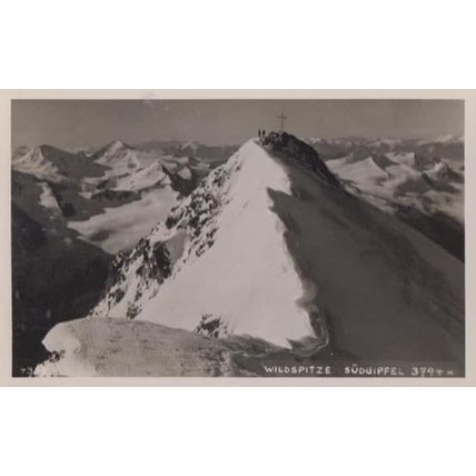 Wildspitze Sudgipfel Mountain Austria Rare Photo Postcard
