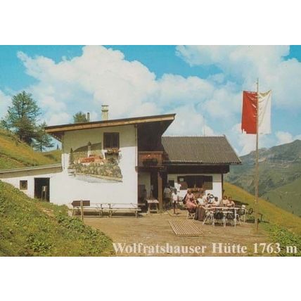 Wolfratshauser Hutte Austrian Lermoos Tirol Postcard