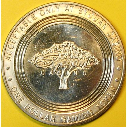 Sycuan. $1 Casino Token. El Cajon, CA. P93.