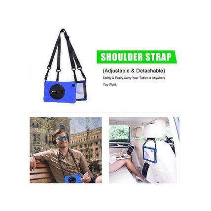 BRAECNstock Samsung Galaxy Tab A 8.4 Inch Case w/Hand Strap/Kickstand-BLUE-NEW