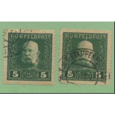Austria Stamp Scott #M25, Used, Two Copies