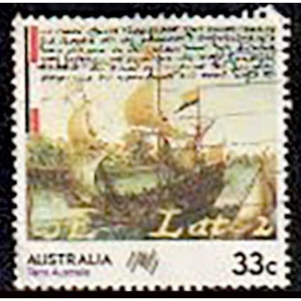 Australia 1985 Terra Australis Navigators Ship 33c Used Stamp .