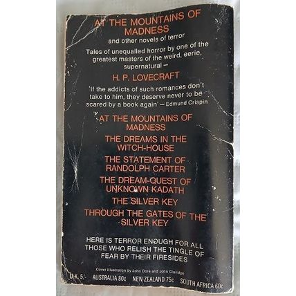 At the Mountains of Madness, H P Lovecraft, UK pb 1970