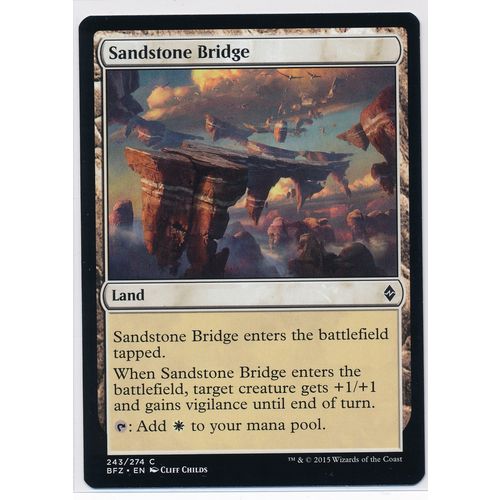 Magic the Gathering MTG Battle For Zendikar 243/274 Sandstone Bridge