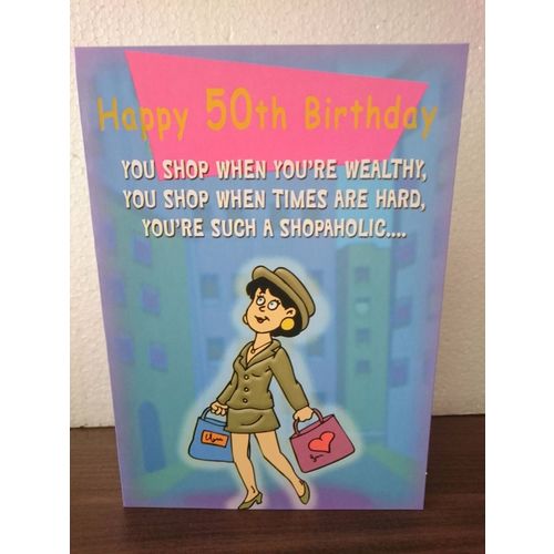 50th birthday card - Joke Card - Happy 50th Birthday - 03