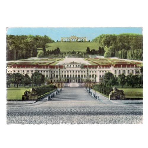 CASTLE OF SCHOENBRUNN, VIENNA used postcard C. 1971 #