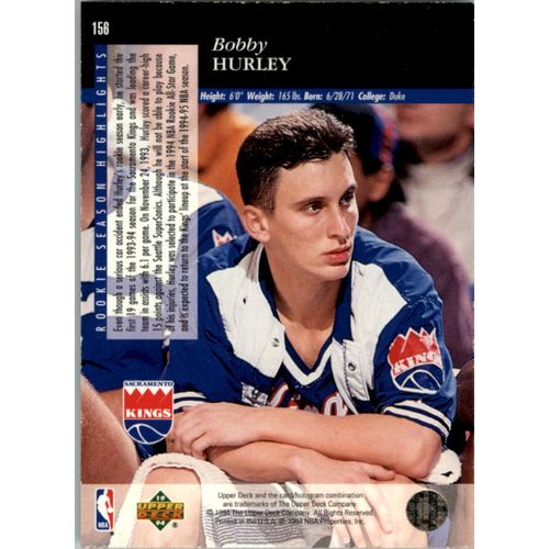1993-94 Upper Deck Bobby Hurley ELECTRIC Court-Silver #156