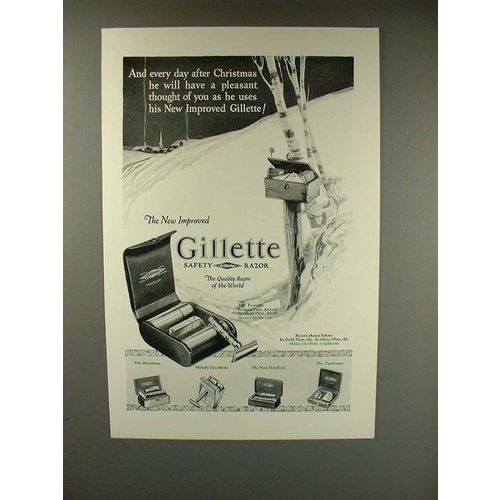 1926 Gillette Traveler Razor Ad - A Pleasant Thought!