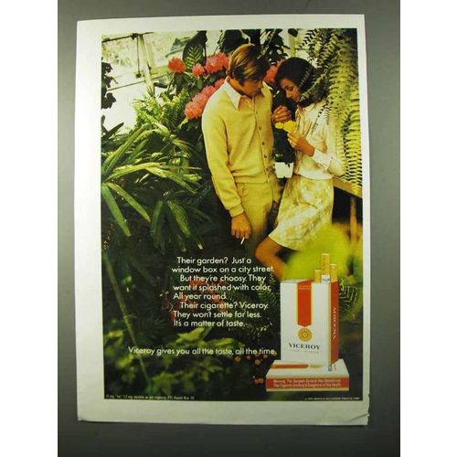 1971 Viceroy Cigarettes Ad - Their Garden?
