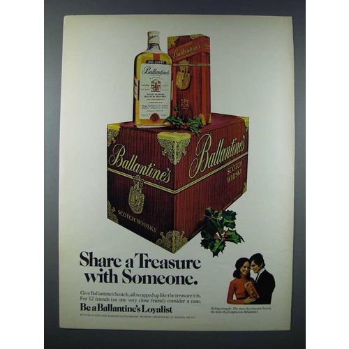 1972 Ballantine's Scotch Ad - Share a Treasure