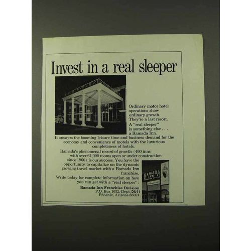 1972 Ramada Inn Ad - Invest in a Real Sleeper