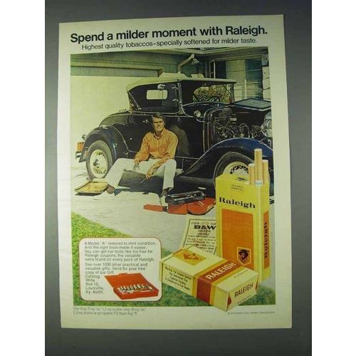 1972 Raleigh Cigarettes Ad - Spend Milder Moment