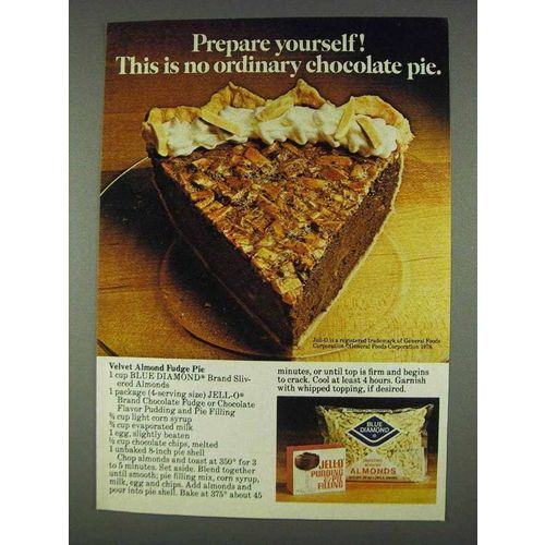 1978 Jell-O Pudding & Blue Diamond Almonds Ad